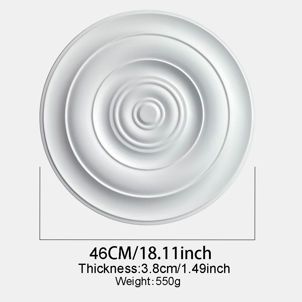 French PU lamp panel round ceiling shape decoration European imitation plaster chandelier base mosaic combination lamp pool