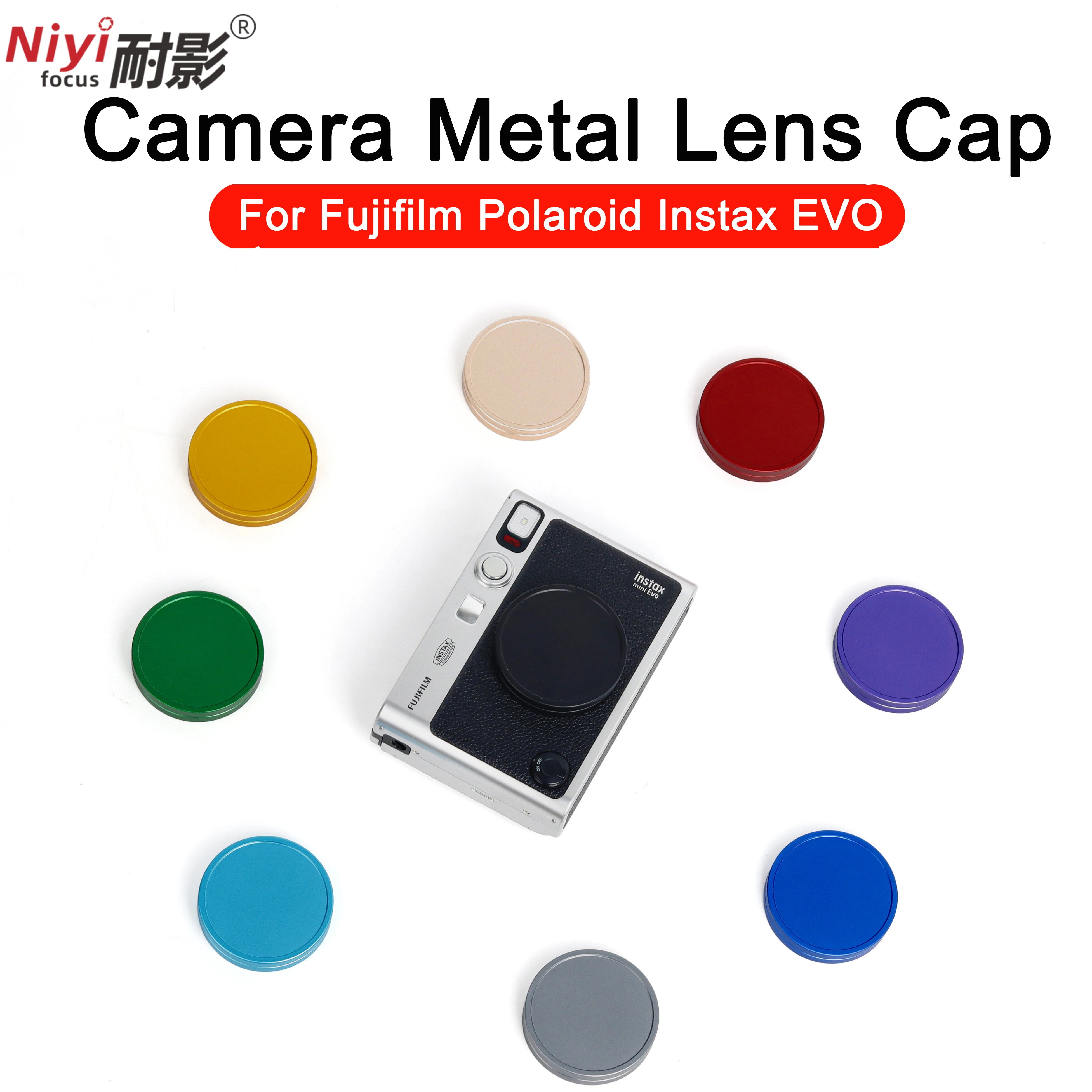 

Lens Cap Instax Mini EVO accessories portable camera cover metal Dustproof Waterproof for fujifilm Polaroid instax EVO camera