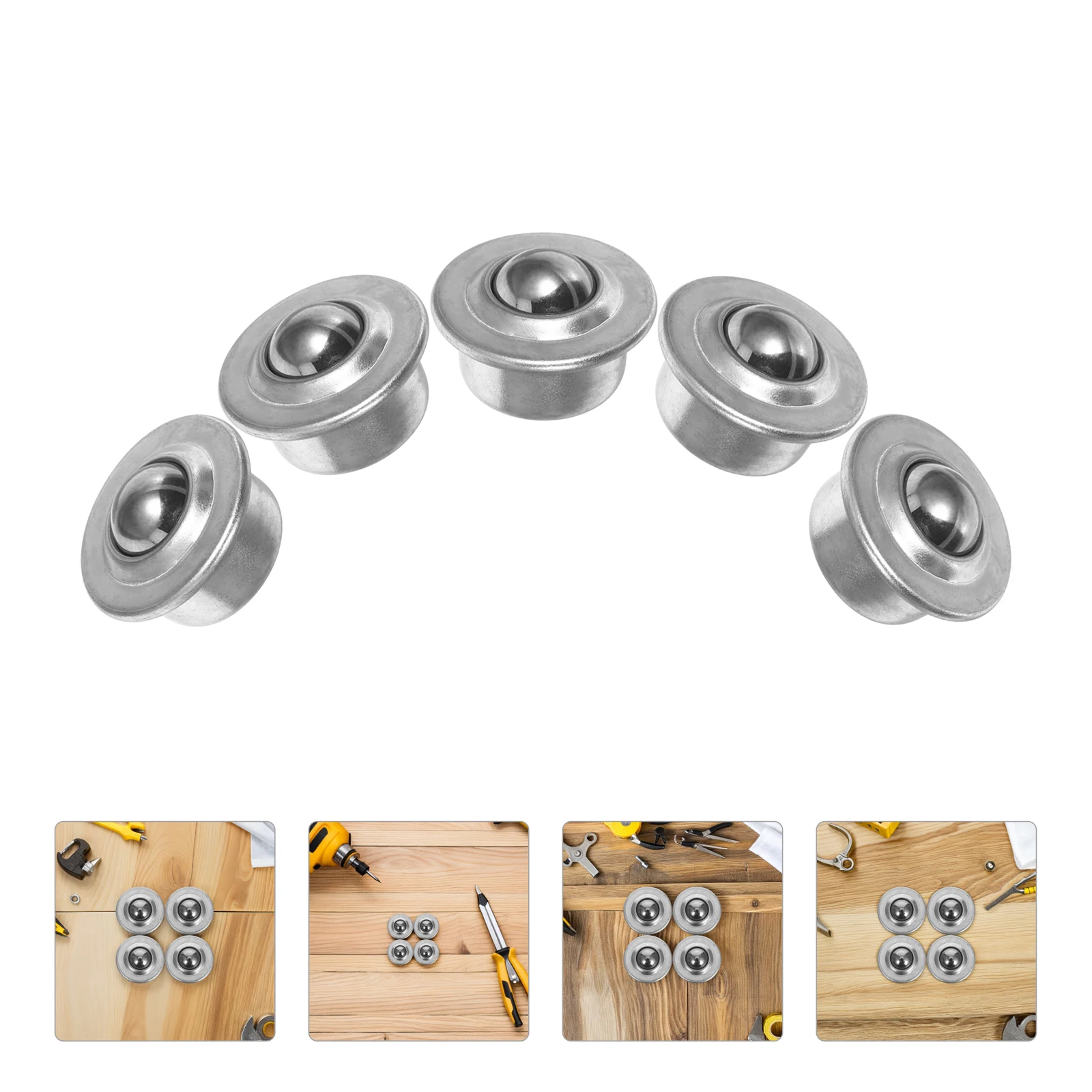 

16pcs Carbon Steel Roller Ball Bearings Bulk Transfers Small Wheels Stand Caster Furniture Casters Smooth Rotation