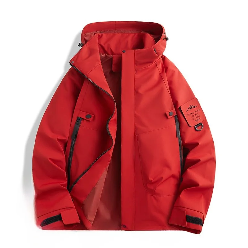 

Куртка для альпинизма и активного отдыха, износостойкая ткань, для пар, размер L, однотонная, свободный крой, полиэстер