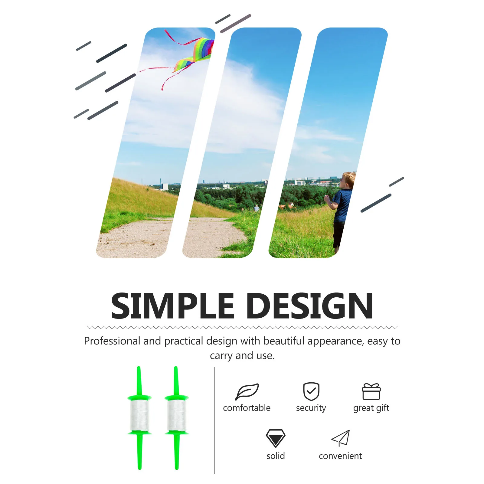 

2pcs Spool 150Ft String Flying Kites Outdoor Lightweight Portable Replacement Reel Kite Accessories Spool With String Outdoor