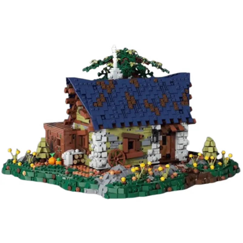 

Spot MOC-35444 3174 шт., средневековый коттедж, сделай сам, сборка мелких частиц, строительные блоки, развивающая игрушка, модель, подарочный набор, украшения