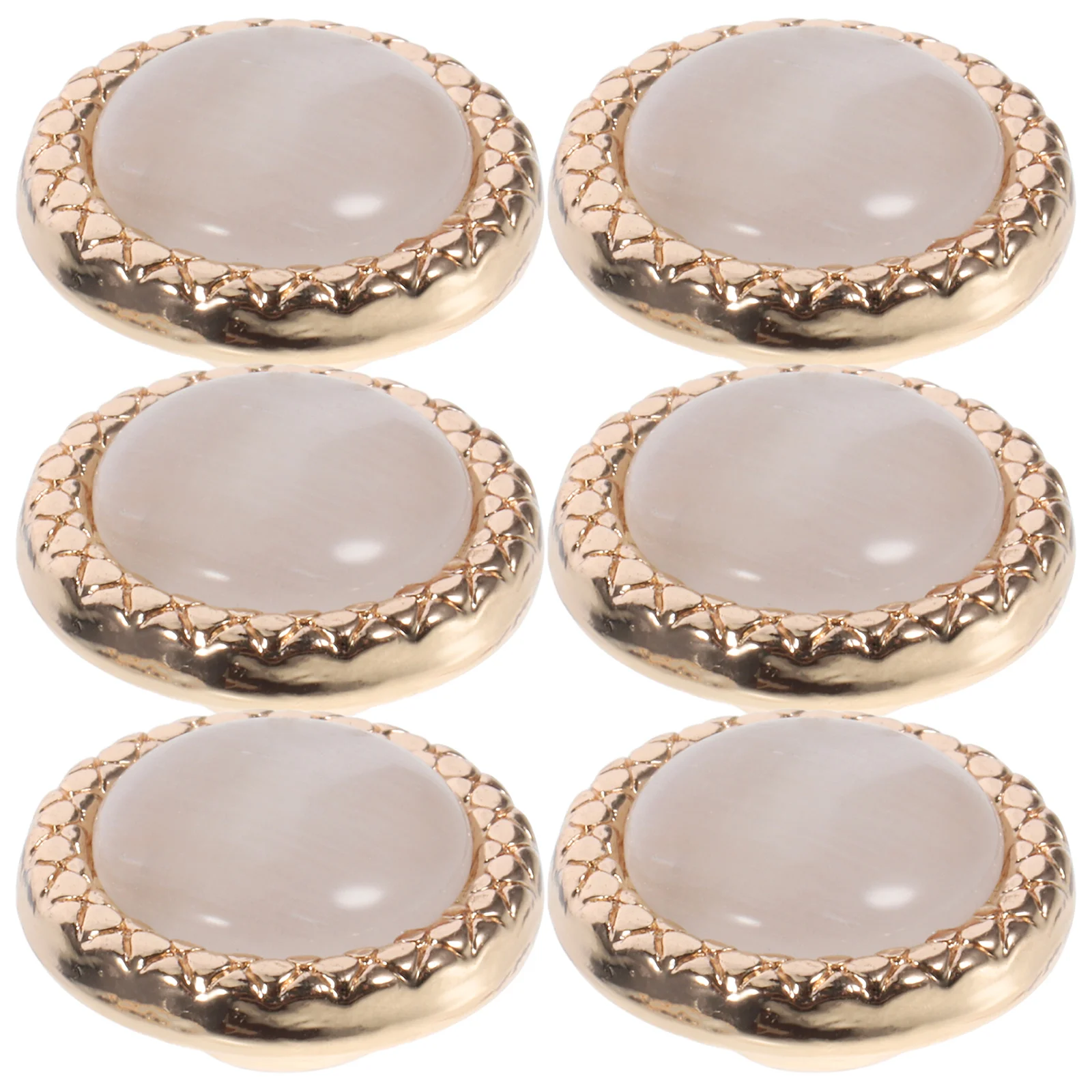 

20Pcs Vintage Metal Sewing Buttons Round Pearl Cat Eye Stone Buttons for Coat Suit Shirt Replacement Handcraft DIY Projects