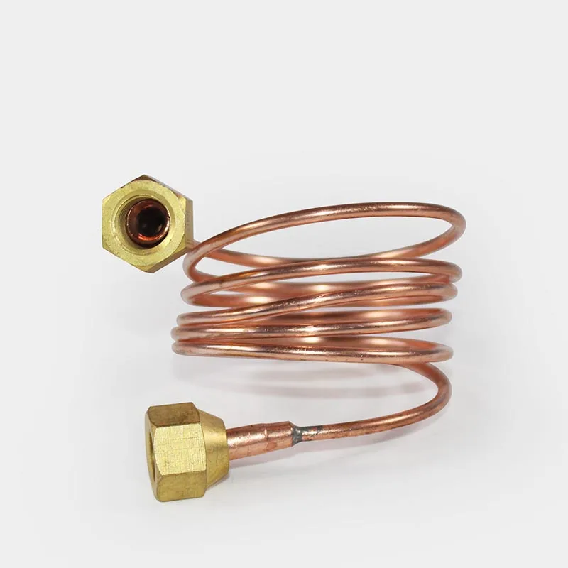 

high quality Air conditioning copper pipe with1/4 inch copper fitting outsize diameter 2.8mm Refrigeration pipe freezer tube