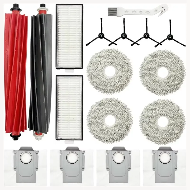 

For Roborock Qrevo Master Robot Vacuum Main Side Brush Hepa Filters Mop Pads Dust Bags Accessories Kit