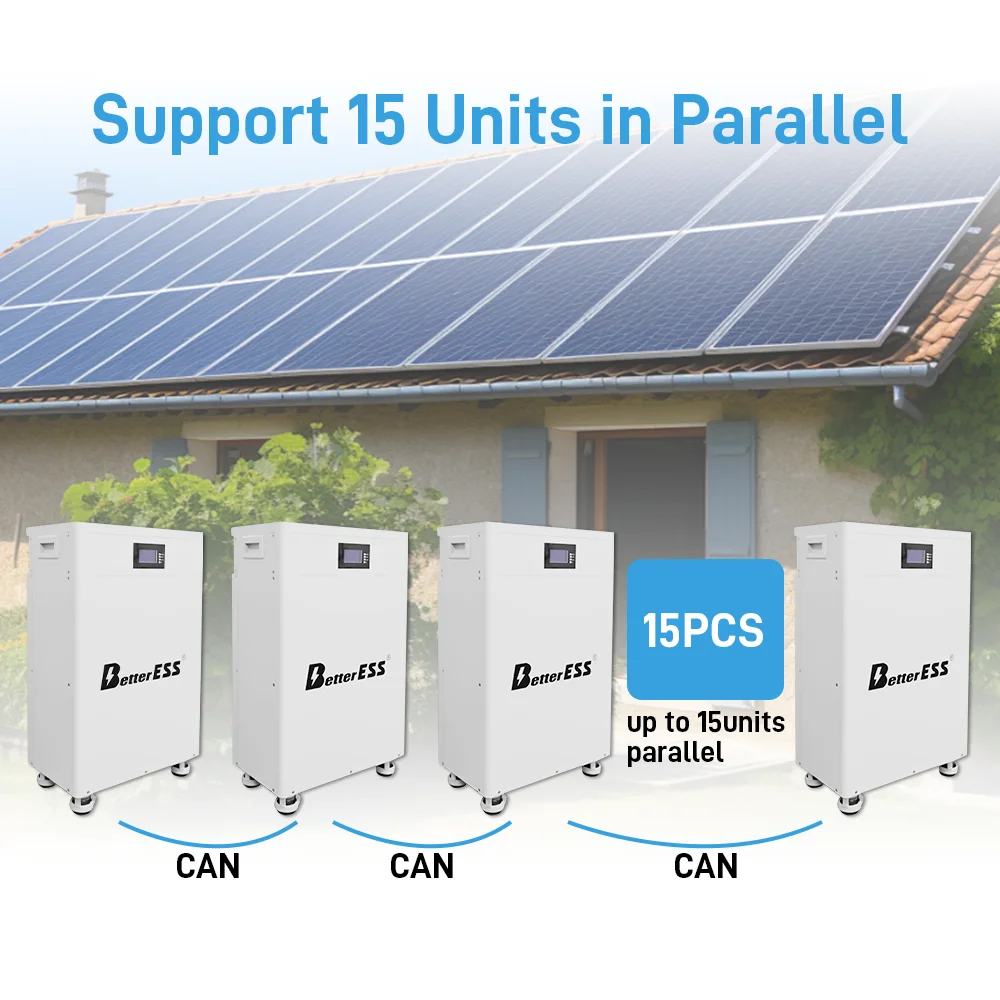15kwh Solar System High Voltage 48v off Grid‘Household Energy Storage Stackable Lithium Battery High Capacity 200Ah 300Ah System