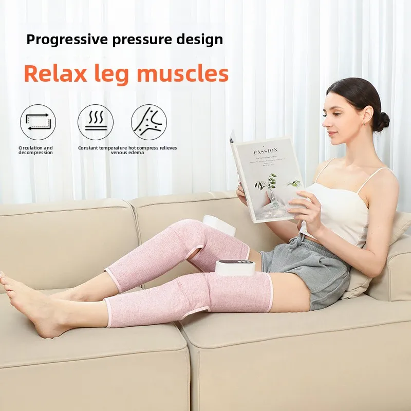 

Electric Calf Massager with 3-Speed Hot Compress Air Pressure Leg Massage Apparatus Air Compression Leg Massage Machine Relax