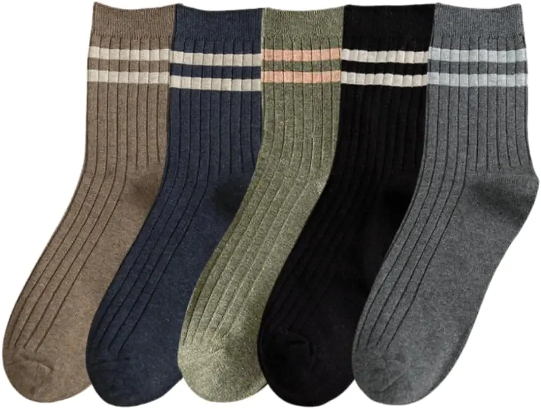 

Men's Athletic Cotton Socks 5-Pack Ankle Socks for Comfort and Durability