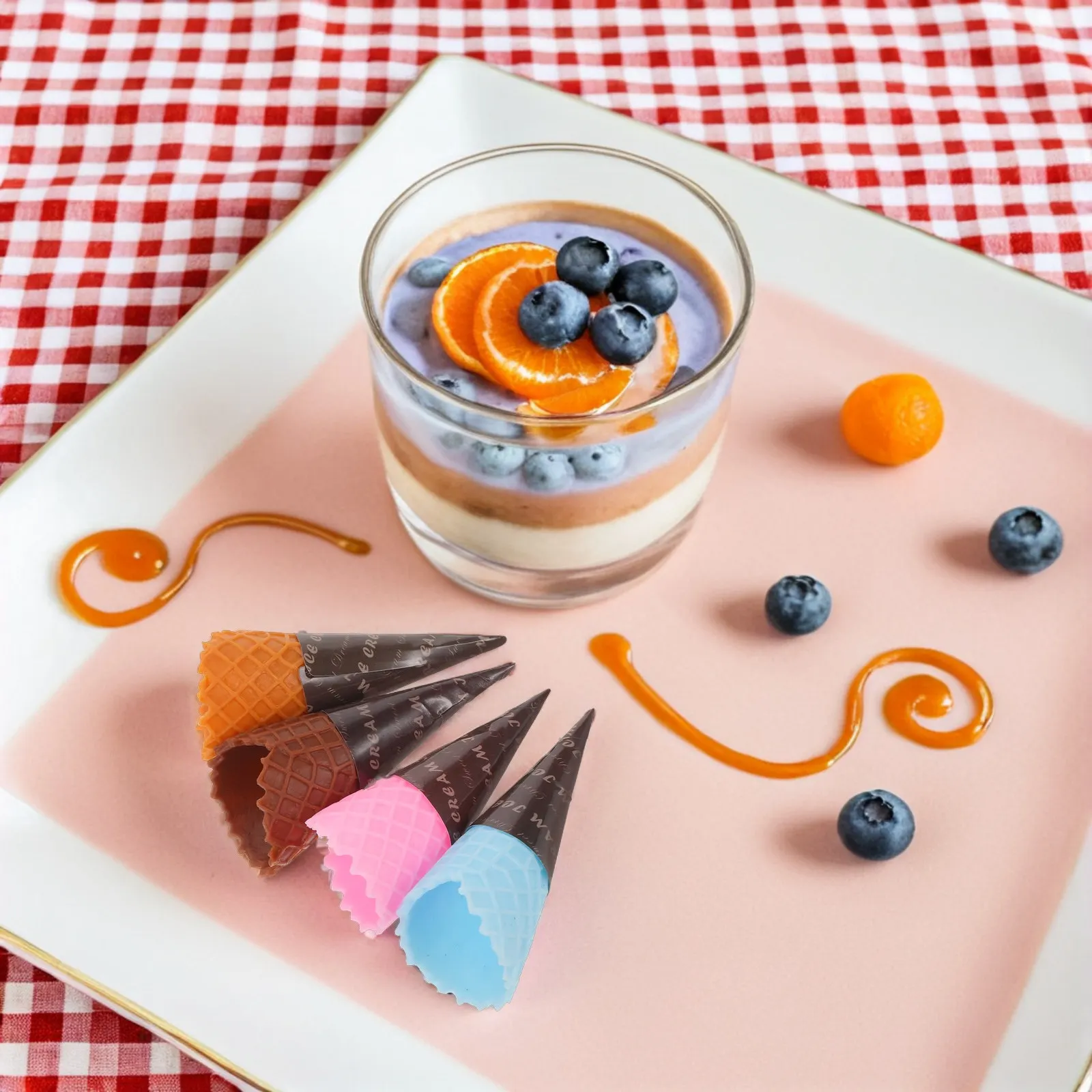 

24 шт. реалистичных имитаций мороженого в вафельных рожках, миниатюрные искусственные десерты для вечеринок, витрин магазинов, фотосъемки