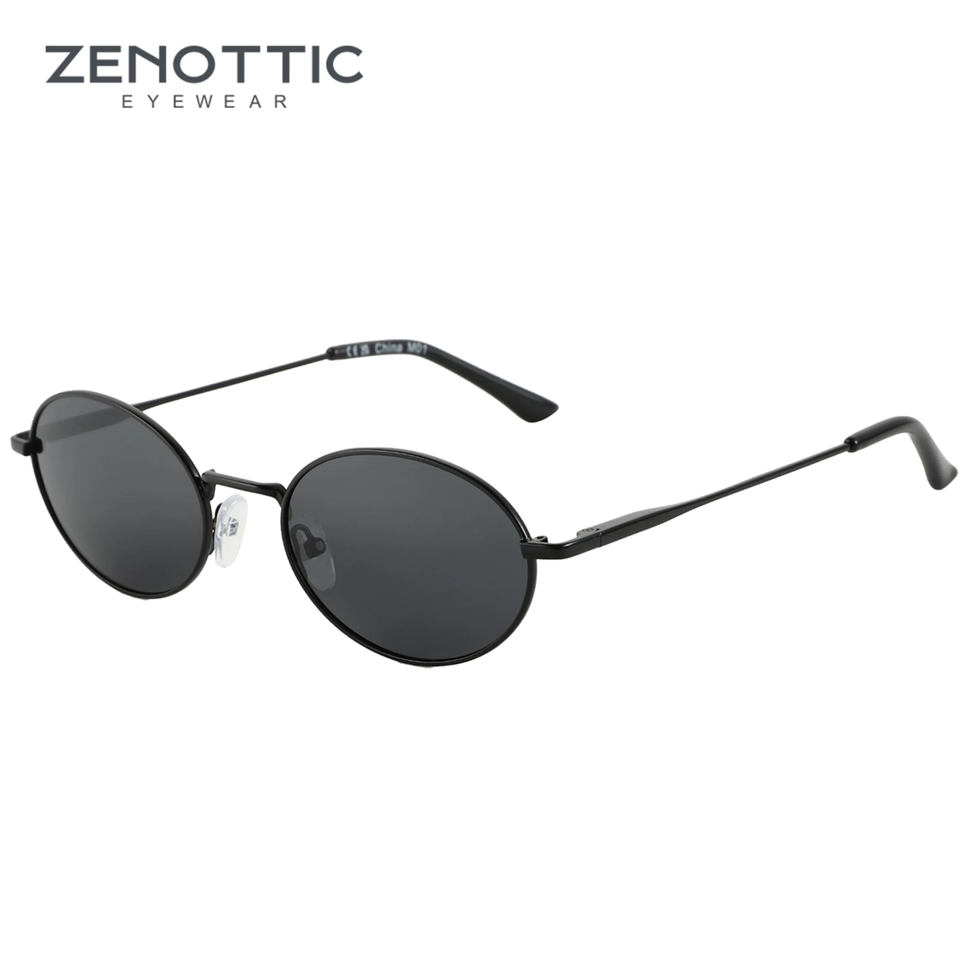 ZENOTTIC Retro owalne okulary przeciwsłoneczne z polaryzacją dla kobiet mężczyzn modne okrągłe Y2k Sunnies małe okulary przeciwsłoneczne w stylu lat 90. Vintage odcienie