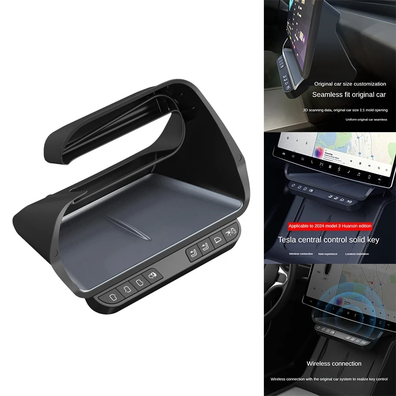 

For Tesla Model 3 Highland 2024 Spare Parts Wireless Smart Button Mid-Screen Storage Box Door Seat Adjustment Control Button