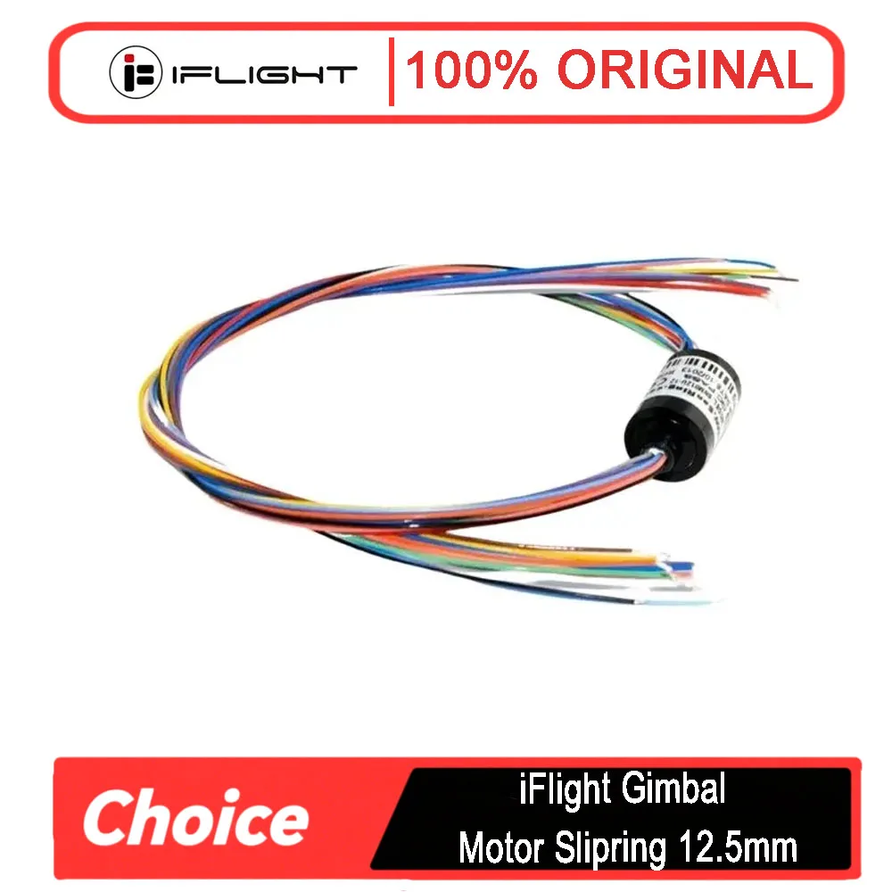 iFlight 12.5mm 12-Circuit High Current Gimbal Slip Ring w/ Gold Contacts-for iPower GBM5208/6208 FPV Gimbal Motors & Stabilizers