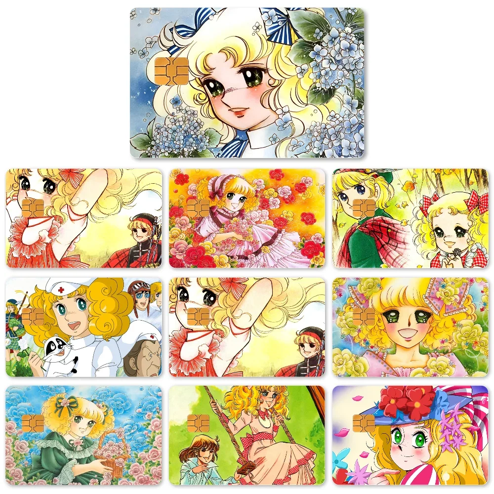 

Anime Manga Candy Stickers Holographic Sticker Film Skin Cover For Credit Debit Card
