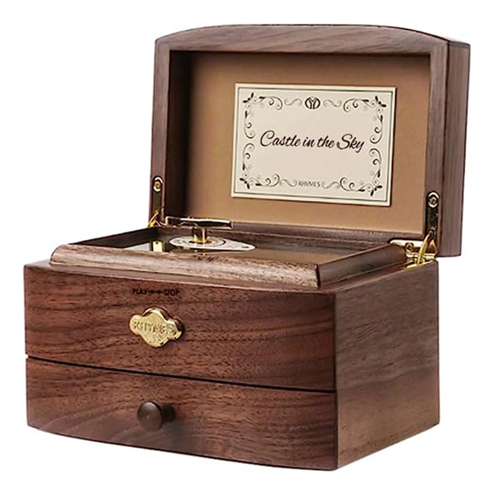 SOFTALK Castle in The Sky 30 Note Double layer High-End Solid Wood  Music Box Birthday, Christmas, Valentine's Day Gift