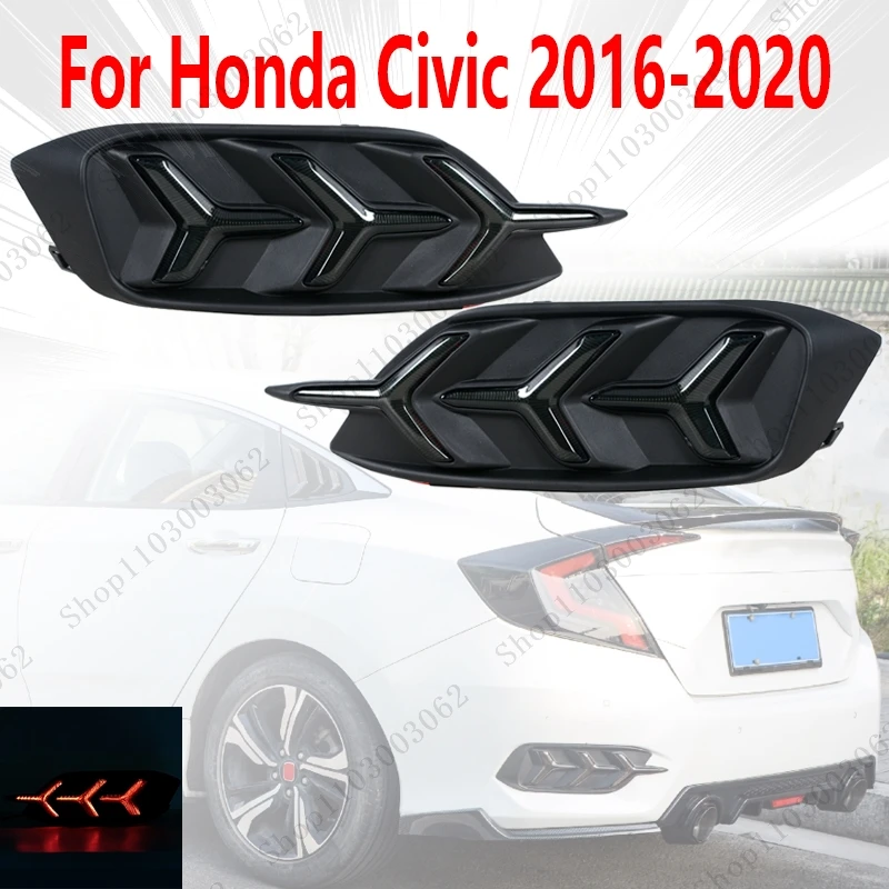 

Tail Lights For Honda Civic 2016 2017 2018 2019 2020 Car External Rear Parking Lights Reverse Brake Light Turn Signal Lights