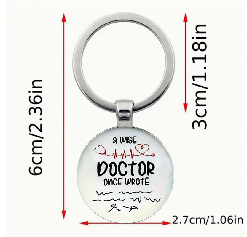 1 smart doctor keychain alloy keychain ring bag backpack charm nurse doctor souvenir gift