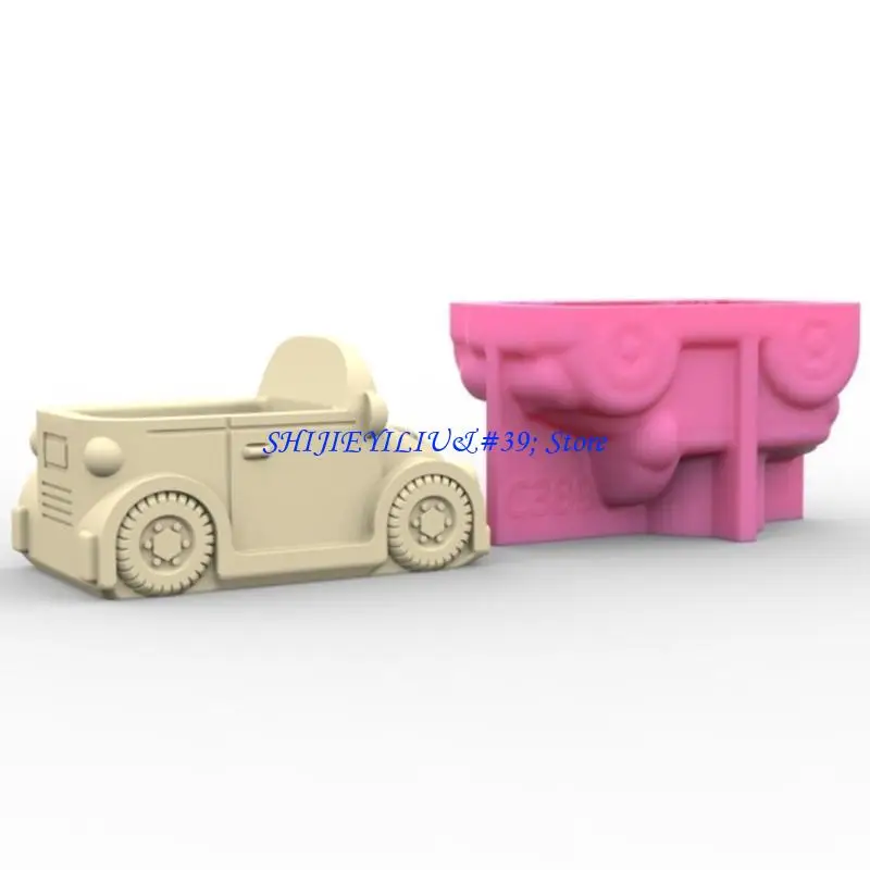 

E21F Handmade Epoxy Mold Flower Pot Silicone Mold Mirror Resin Storage Mold