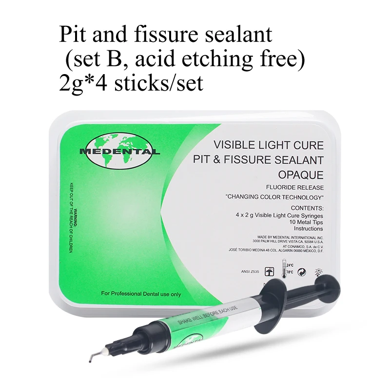 Dental treatment materials dentistry supplies Acid-free pit and fissure sealant set