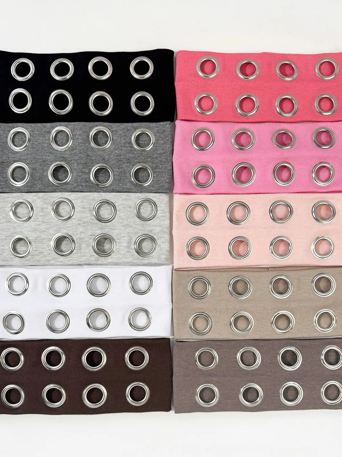 Bandeau extensible métallique ajouré style hip-hop punk pour hommes et femmes, bandeau foncé pour festival de musique rock