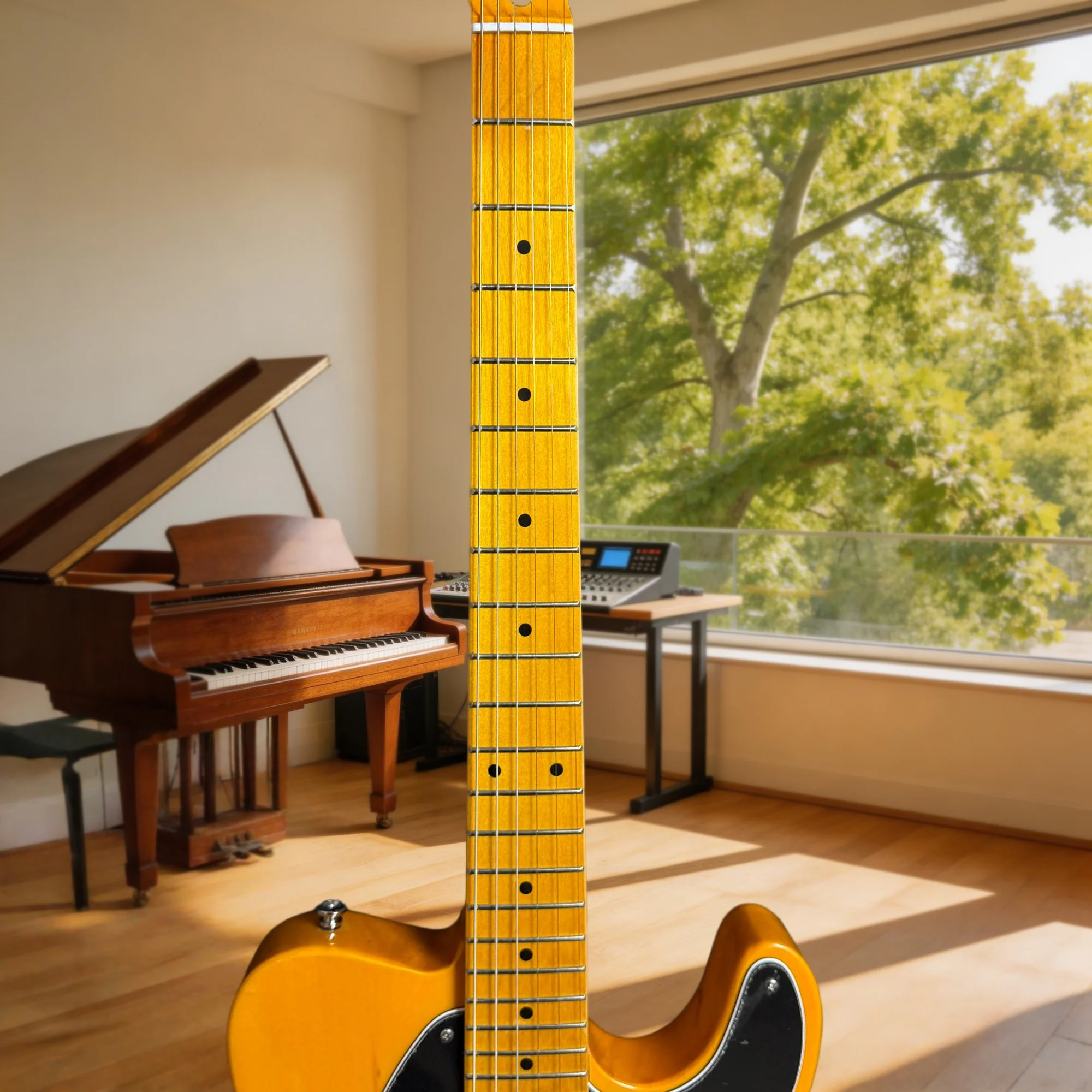 Hot Yellow   Alder Wood Body Maple Fingerboard TLE Electric Guitar Free Delivery New Year Gift Fixed Bridge 2026 view 3