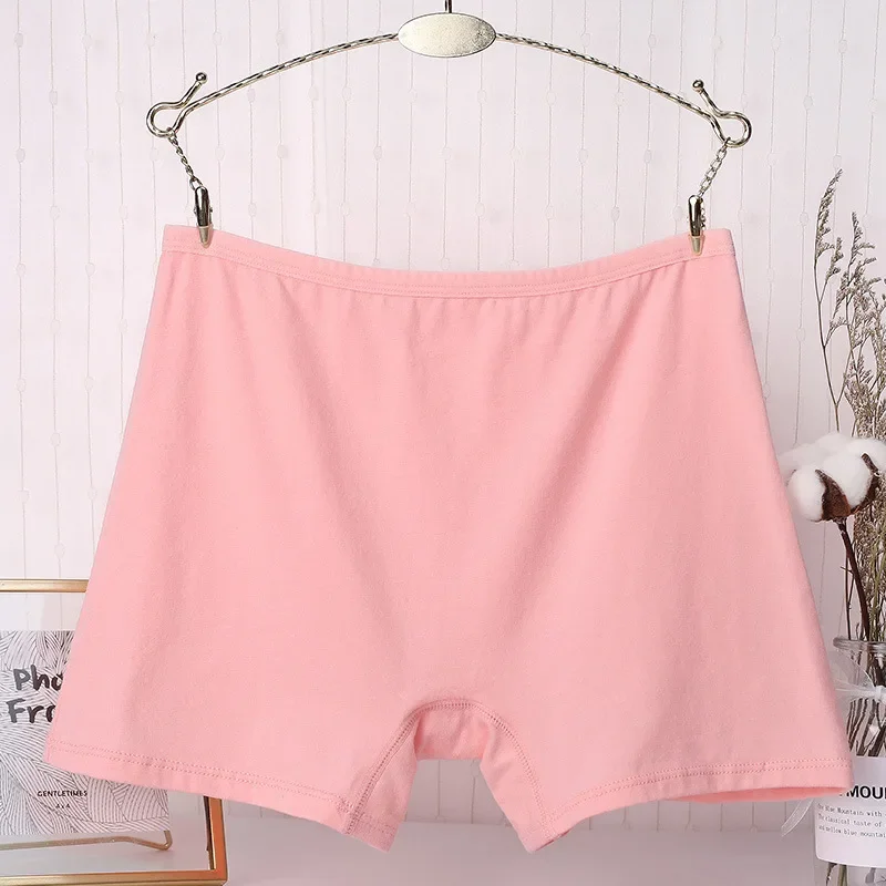 6 ks bavlněné dámské kalhotky, dámské plus size boxerky, spodní prádlo s vysokým pasem, jednobarevné dámské spodní prádlo, kraťasy, bezpečnostní kalhotky - náhled 5