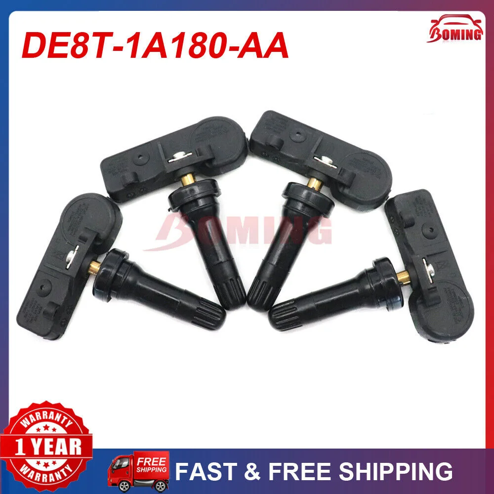 4Pcs/lot DE8T-1A180-AA 315Mhz TPMS Tire Pressure Sensor For Ford Flex Focus Fusion Mustang Transit Lincoln MKC MKS DE8T1A180AA