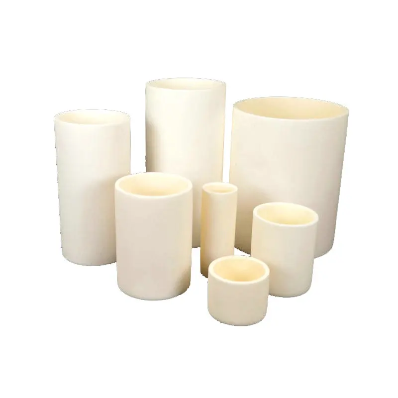 1pcs Lab 5ml to 1000ml cylindrical Corundum crucible 99% alumina Ash crucible High temperature resistance 1600 degrees