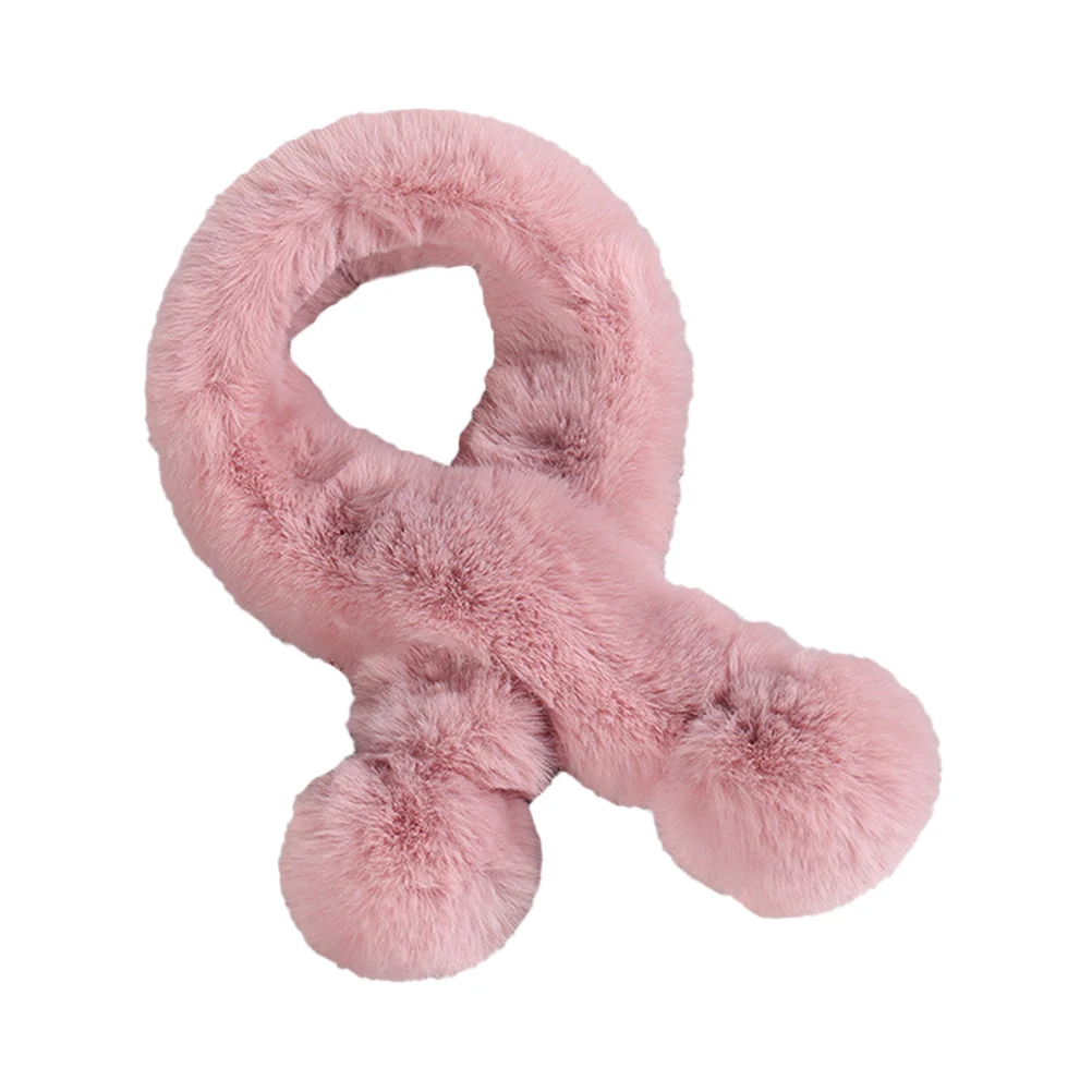 

Winter Kids Scarf Thick Warm Neck Gaiter Cartoon Pink Nicerchief Child Soft Cozy Long Woolen Stylish