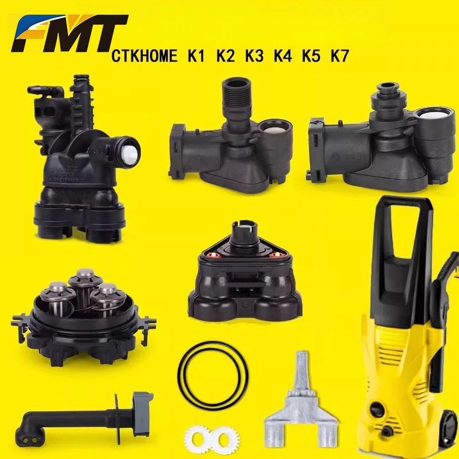 Repuestos para Lavadora de Autos Karcher: Engranaje de Accionamiento K2, Cabezal de Bomba K3, Asiento de Bomba K4, Válvula K5, Sello de Agua K7, Colector de Salida