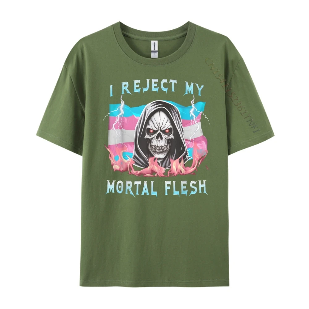 أنا أرفض بلدي مورتال فلش المضحك المتحولين جنسيا LGBT Trans Pride Harajuku Fall Camisetas De Hombre