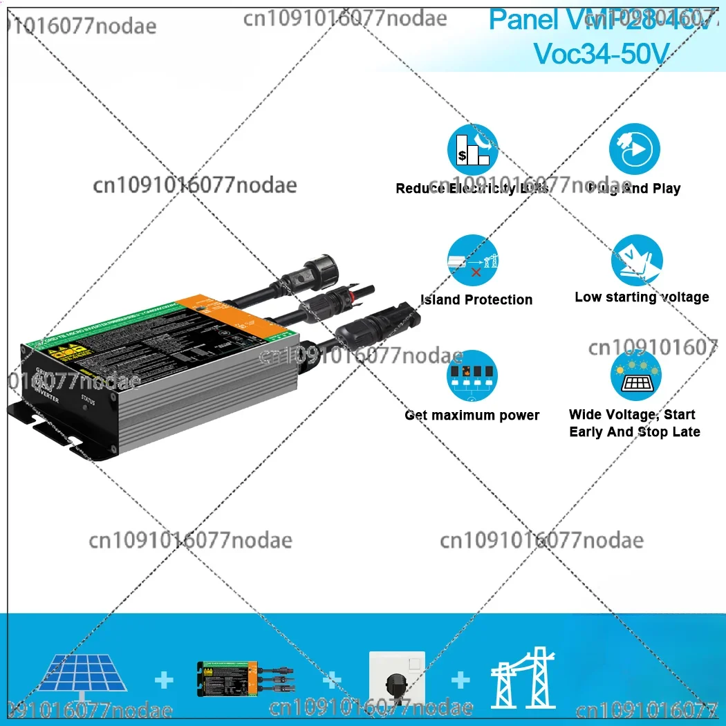 350W 300W 500W 600W 700W MPPT Solar PV Grid Tie Micro Inverter GMI series Input 26-46V DC Output 110V-240V  65