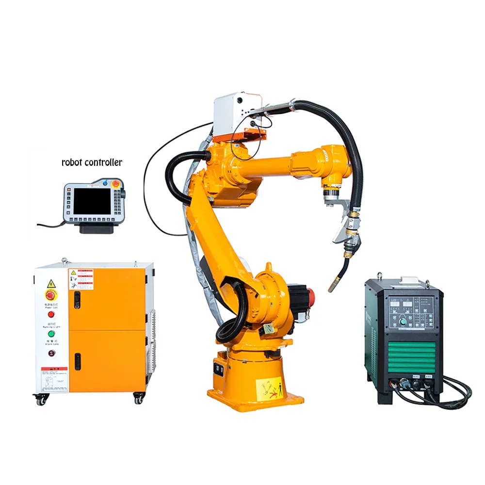 Robô De Soldagem Eficiente Seguro, 6 Dof Robot Arm Machine para Solda MIG Similar, KUKA e Preço
