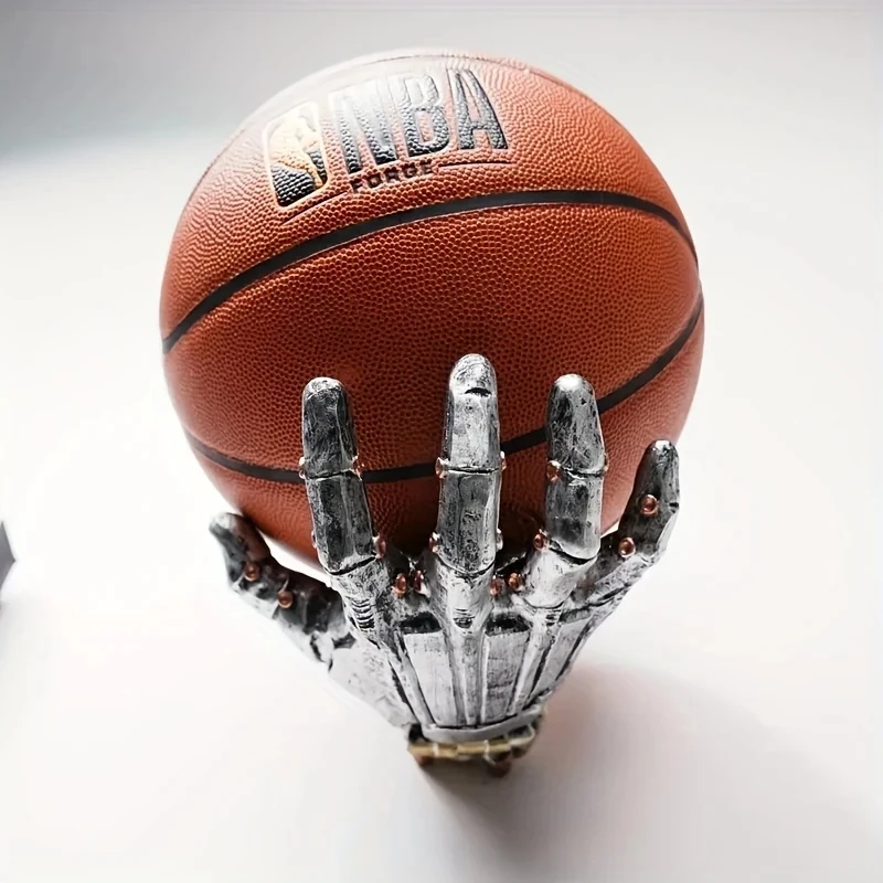 Creative Game Controller Wall Mounted Basketball Soccer Robot Rack Cyberpunk Robotic Arm Resin Craft Decoration Storage Rack