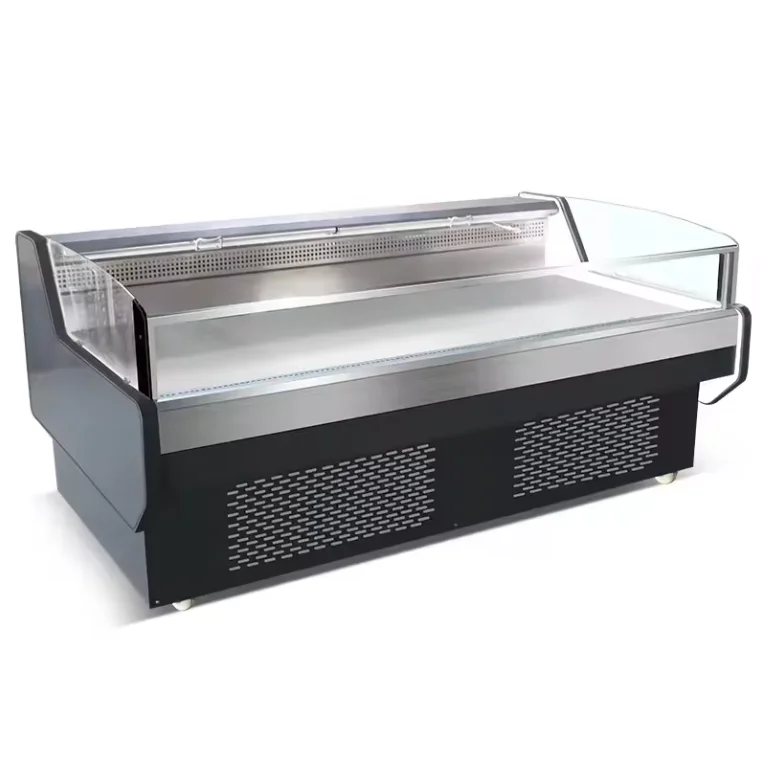 Contador de serviço Flat Top ângulo direito, SPM comercial supermercado Deli gabinete, refrigerador de carne congelador