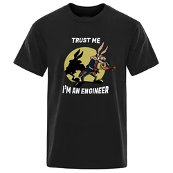 Believe me, I am an engineer. Fun T-shirt for men and women. Loose oversized engineering T-shirt for classic men's clothing