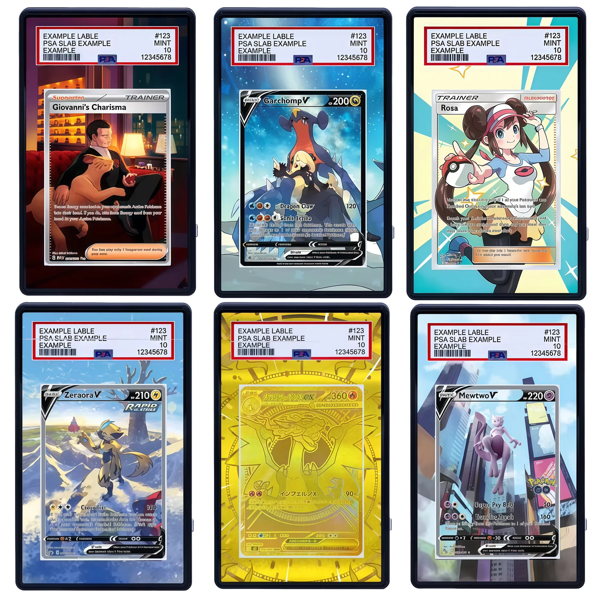 Psyduck Charizard Slowpoke Zapdos Articuno Rapidash Blastoise Acrylic Extended Art for Psa Case Card Display Rack Excluding Card view 2
