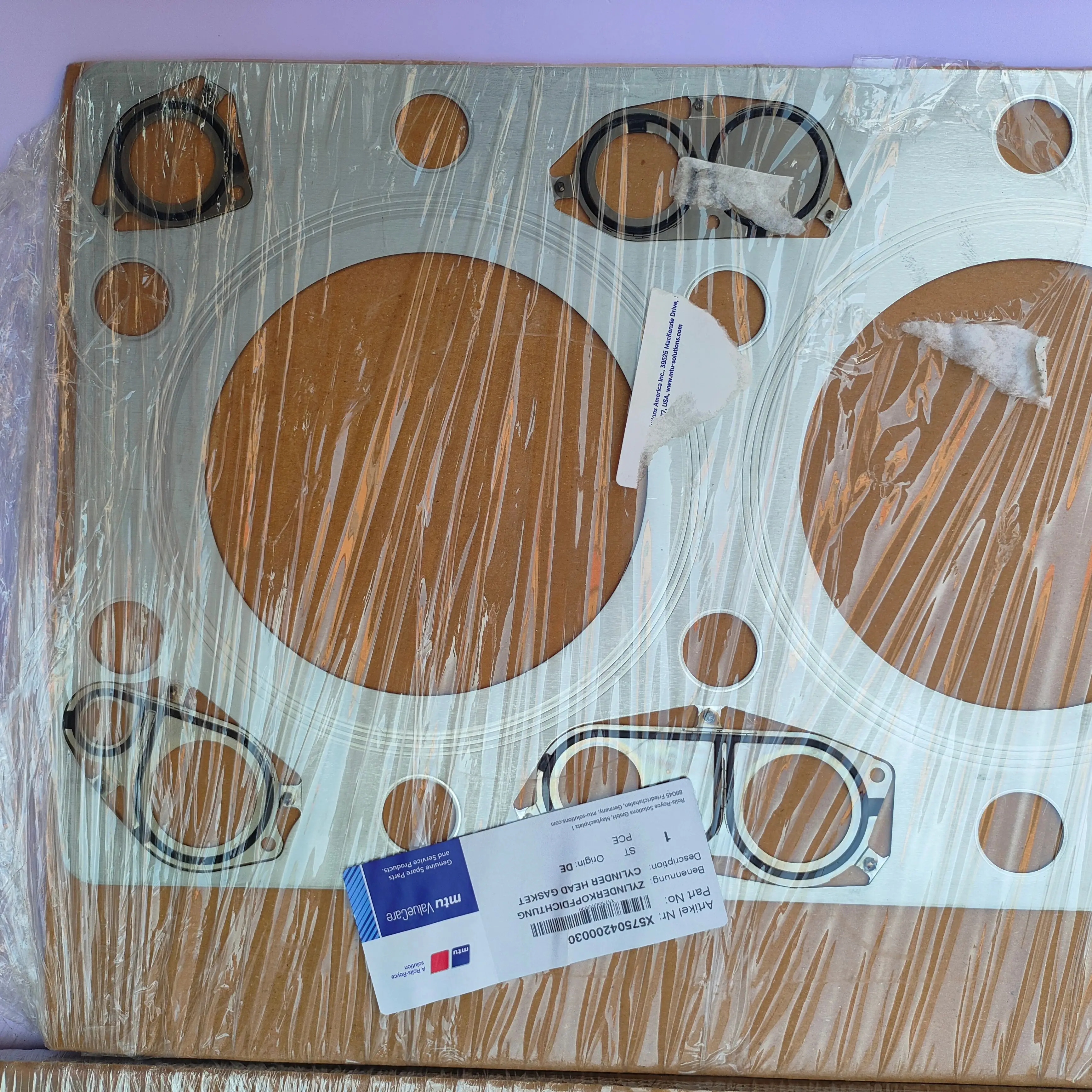 

Genuine MTU Diesel Engine Parts Cylinder Head Gasket X57504200030 For MTU Engine S1600