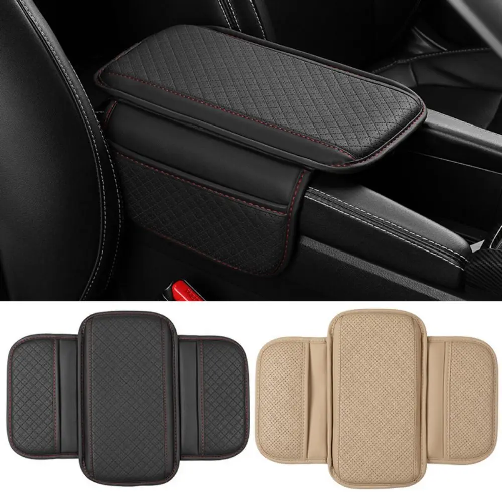 وسادة مسند ذراع أوتوماتيكية عالمية من جلد البولي يوريثان مضادة للانزلاق وحدة تحكم مركزية مقاومة للماء مع حصيرة حماية لمسند الذراع والجيب