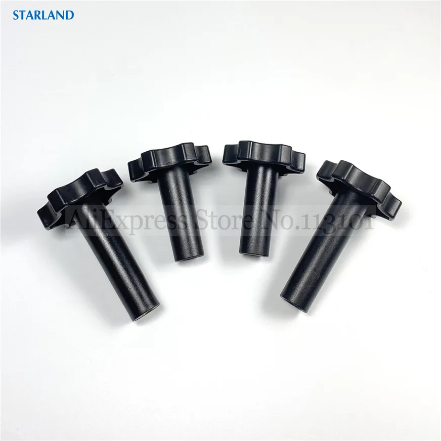 4 Pieces Black Tight Screw Nuts New Fittings Clamping Nuts M8 /M10 Soft Serve Ice Cream Machines Accessories Flower Form Knob