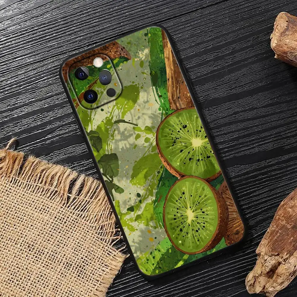

Kiwi pattern phone case suitable for iPhone 16 17 15 14 13 12 11 Pro/Max/Plus all inclusive frosted soft case