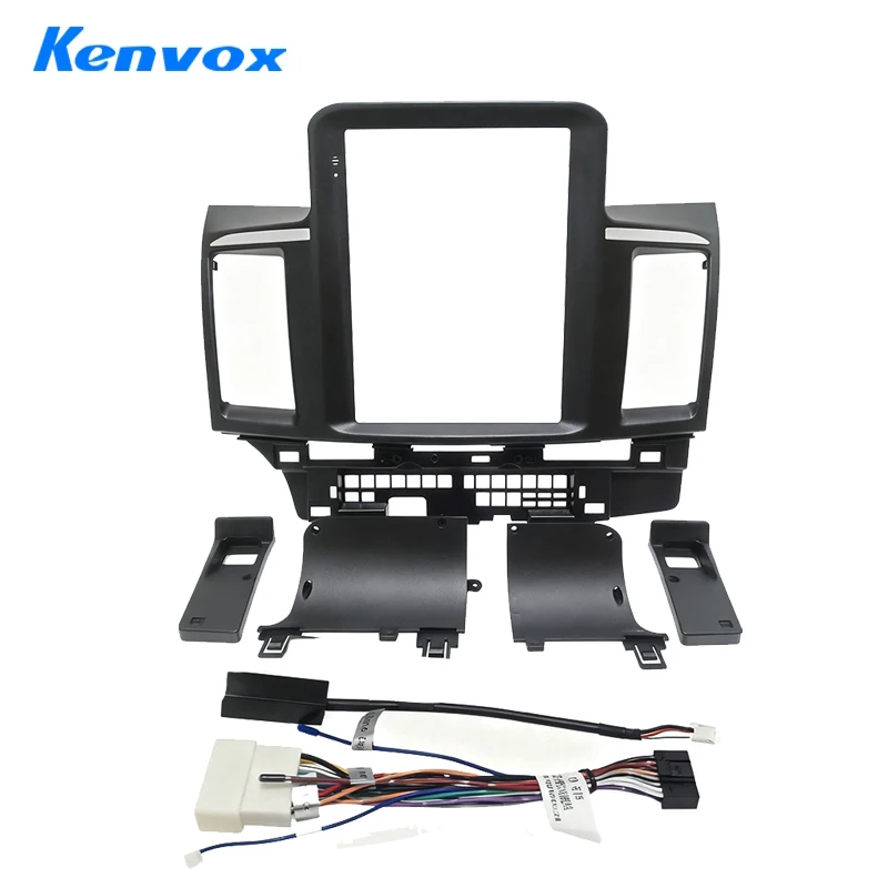 kenvox-97-tesla-vertical-screen-car-radio-fascia-frame-for-mitsubishi-lancer-2010-2016-dash-kit-install-panel-wire-harness