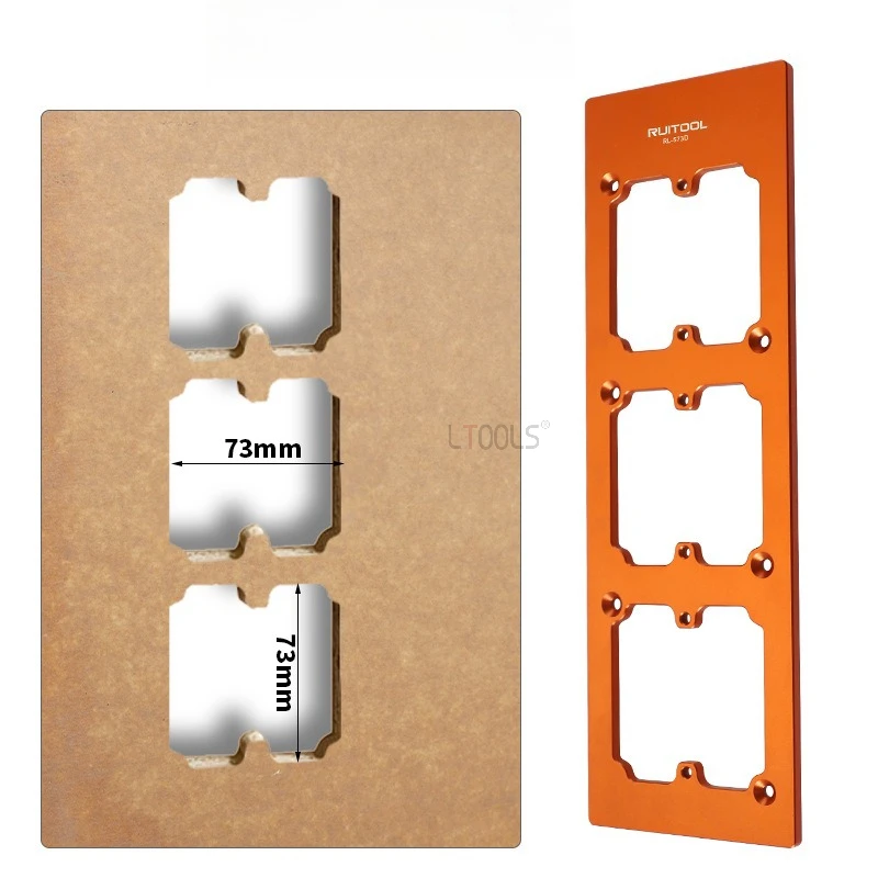 Woodworker 86 Bottom Box Slotting Mold Thickened Aluminum Alloy Perforated Template Precision Milling Cutting Positioning Tools