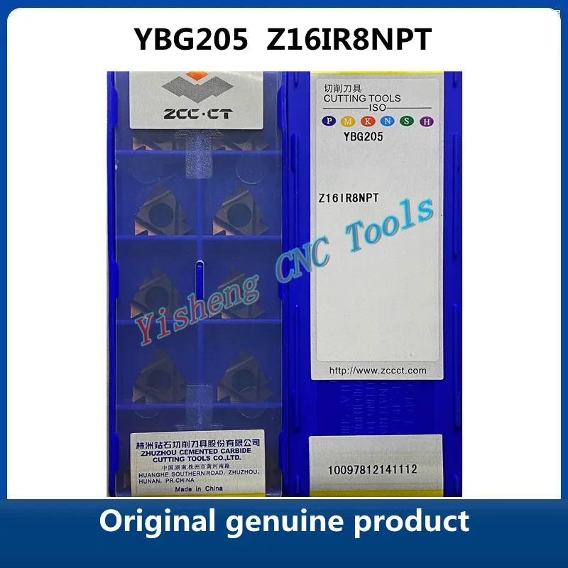 

ZCC CT YBG205 Z16IR8NPT Carbide Inserts CNC Threaded turning tools Lathe Cutter Tools