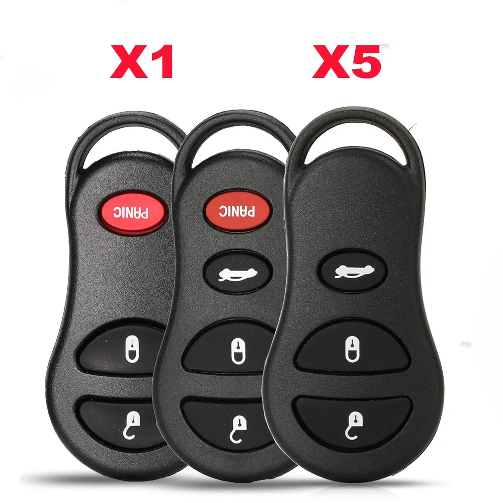 jingyuqin X1 X5 Remote Car Key Blank Case Cover Replacement For Chrysler Sebring Jeep Liberty Dodge Transmitter Fob Shell