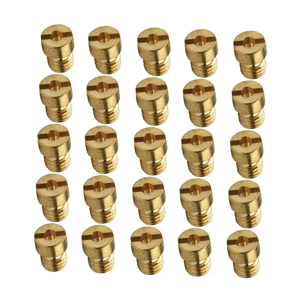 25Pcs Main Jet Nozzles 55-115 M5 For Dellorto PHBG 21 19.5 19 SHA 13 14 15 16 19 20 SHBC 19 5mm Carburetor Main Jet Set Parts