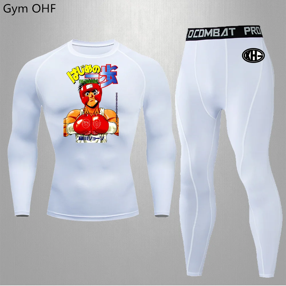 Men's Quick Drying T-shirt Set Sports Series Long Sleeved And Short Sleeved Tights Milk Silk Comfort Gym Running Football Pro