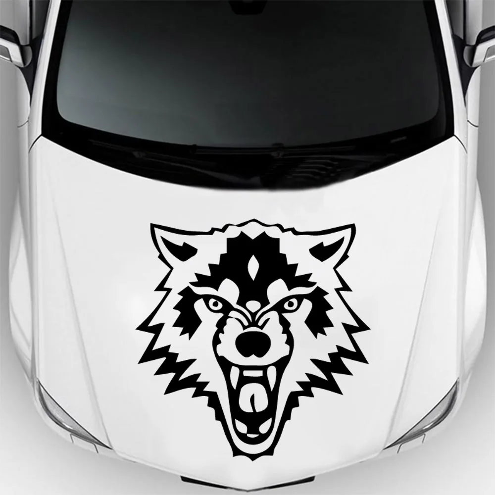 Colorful wolf Car Decal Fun Personality Sticker Styling 