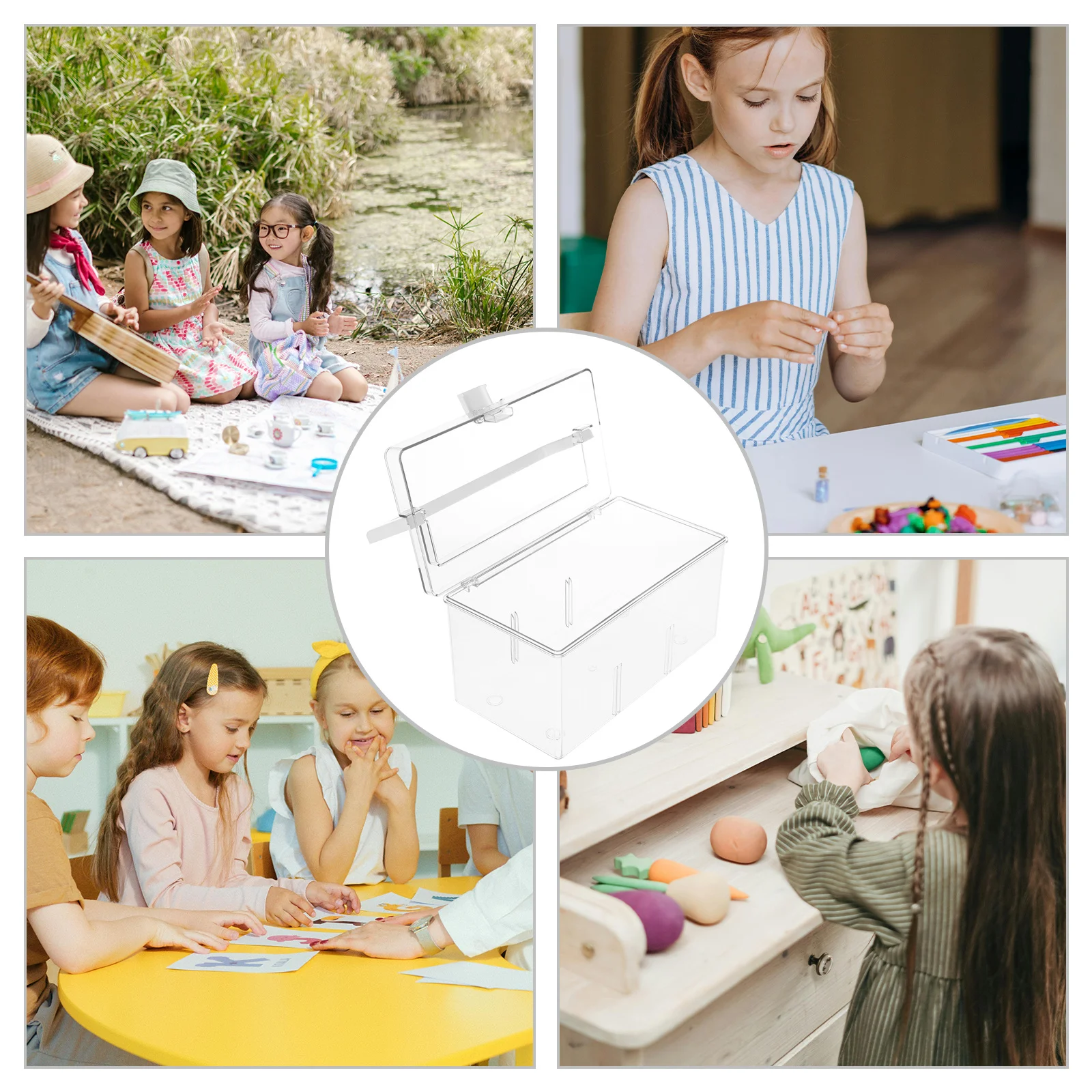 

MUSISALY акриловая коробка для хранения карт, прозрачный держатель для игральных карт, витрина для органайзера для игровых карт