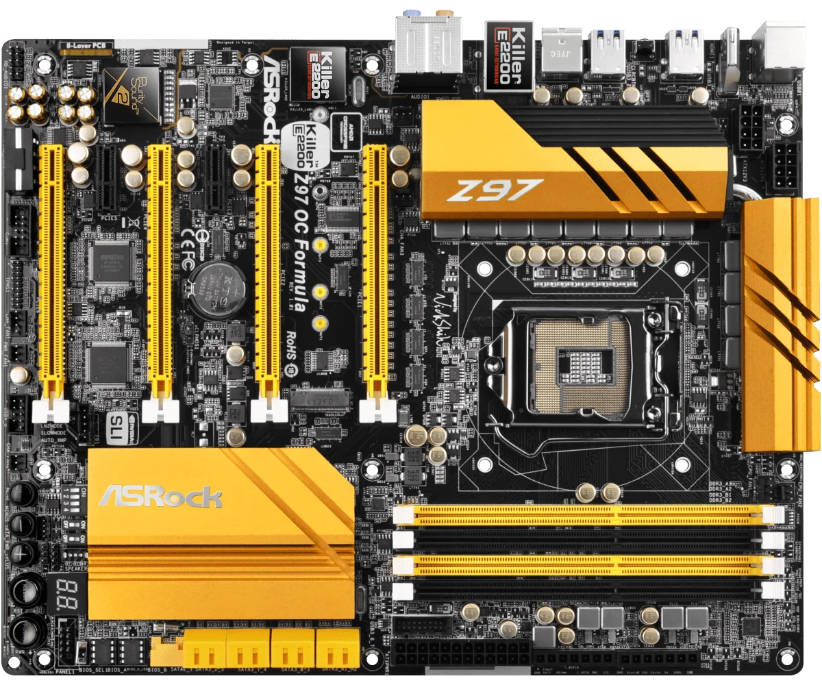 Imagem -05 - Asrock-placa-mãe Z97 Lga 1150 Ddr3 32gb M.2 Ssd I34170 I3-4130 I5-4460 I7-4770 I5-4570 Cpu Atx