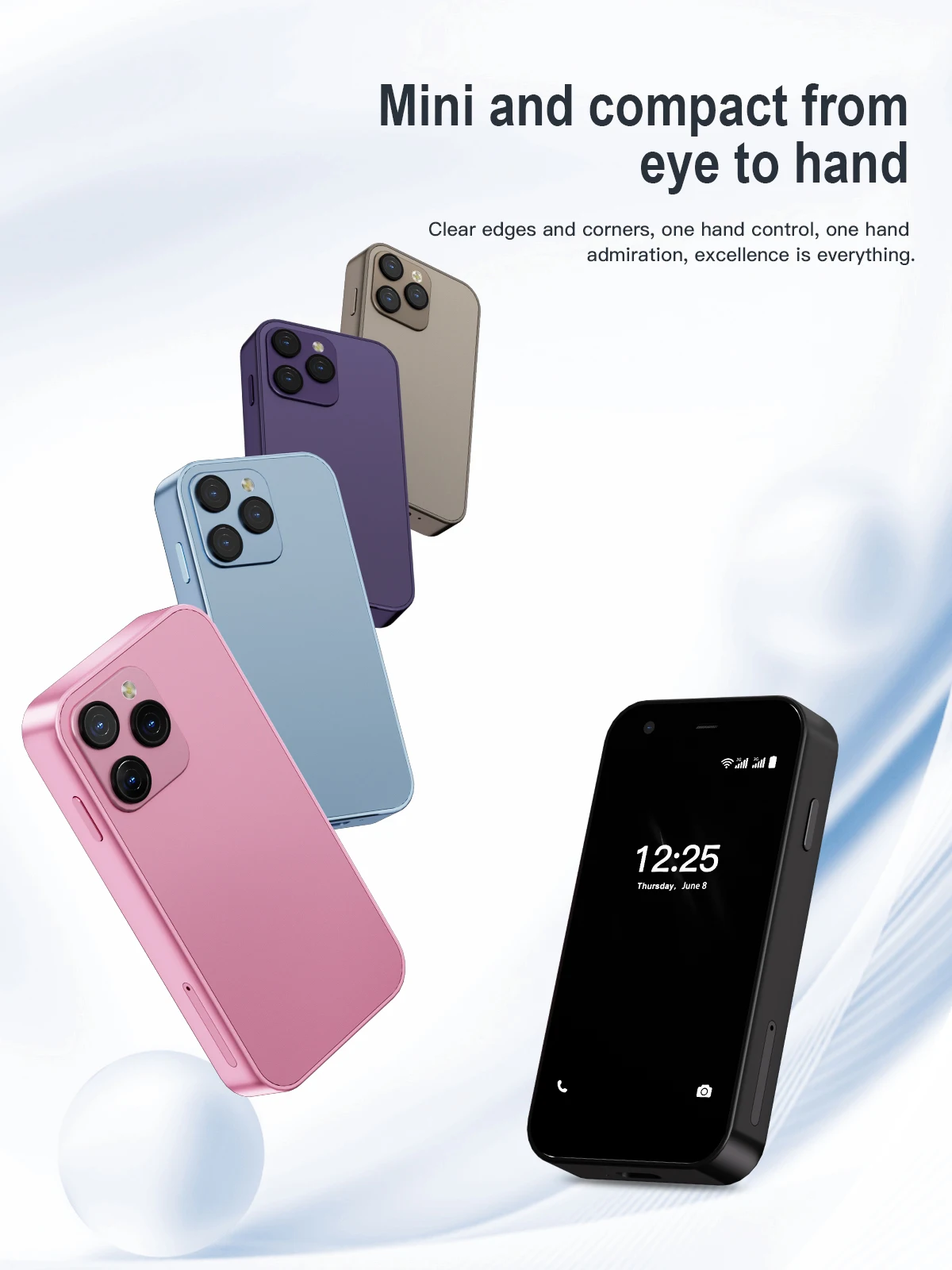 SERVO 15SE Super Mini Smartphone3G WCDMA Dual SIM Android System 2GB+16GB Play Store Wifi 3.0" Small Pocket Cheap Smart Phones